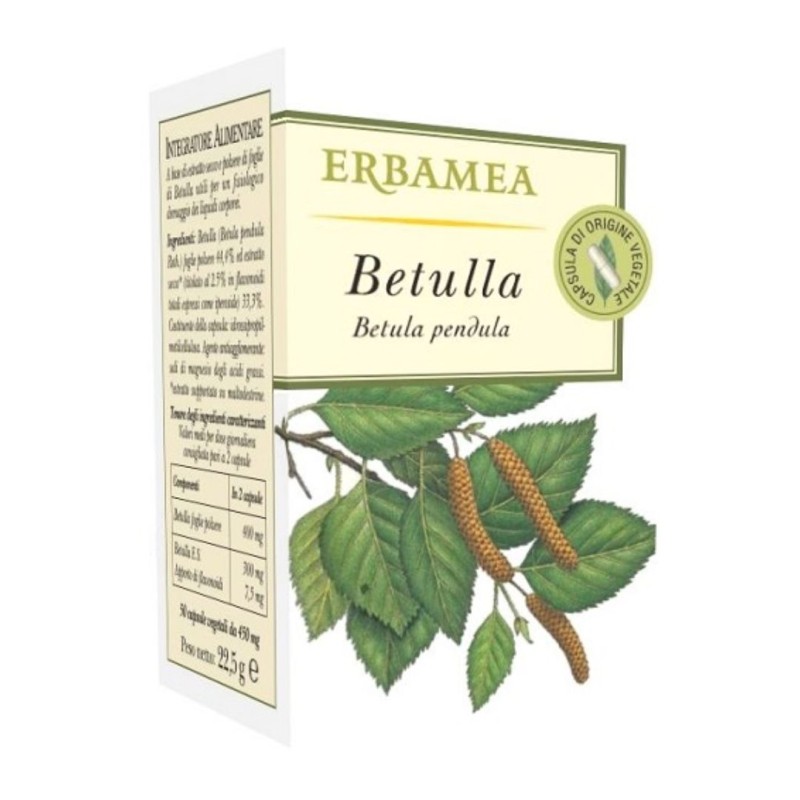 Formato di Erbamea Betulla Integratore Alimentare Drenante 50 Capsule Formato di Erbamea Betulla Integratore Alimentare Drenante 50 Capsule