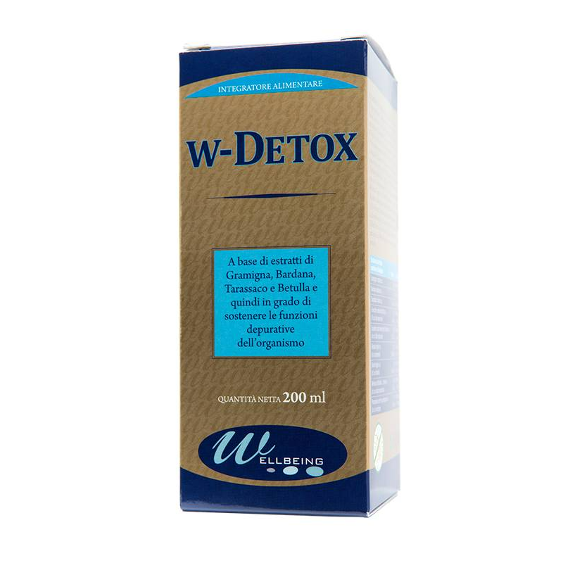Wellbeing W Detox integratore drenante per depurazione e ritenzione idrica 200ml Wellbeing W Detox integratore drenante per depurazione e ritenzione idrica 200ml