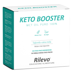 Rilevo Keto Booster MCT Oil Puro 100% per Energia e Chetosi 30 Stick da 5ml