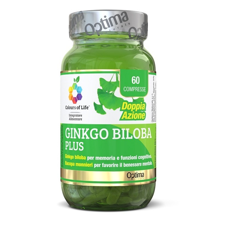 Ginkgo Biloba 60 Compresse Colours Of Life per Memoria e Concentrazione Ginkgo Biloba 60 Compresse Colours Of Life per Memoria e Concentrazione