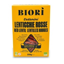 Biori' Sedanini di Lenticchie Rosse Pasta Senza Glutine 250g Biori' Sedanini di Lenticchie Rosse Pasta Senza Glutine 250g