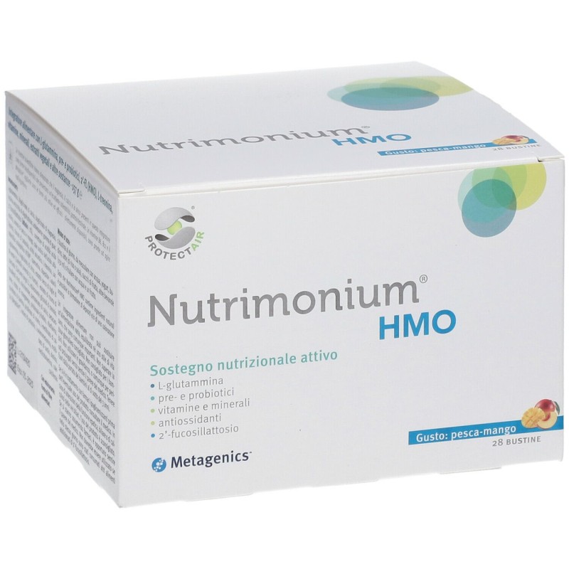 Foto illustrativa del packaging di Nutrimonium Hmo Integratore Ricostituente 28 Bustine