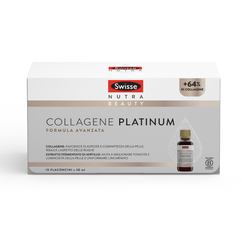 confezione di Swisse Collagene Platinum Integratore per la Pelle 10 Flaconcini Gusto Vaniglia confezione di Swisse Collagene Platinum Integratore per la Pelle 10 Flaconcini Gusto Vaniglia