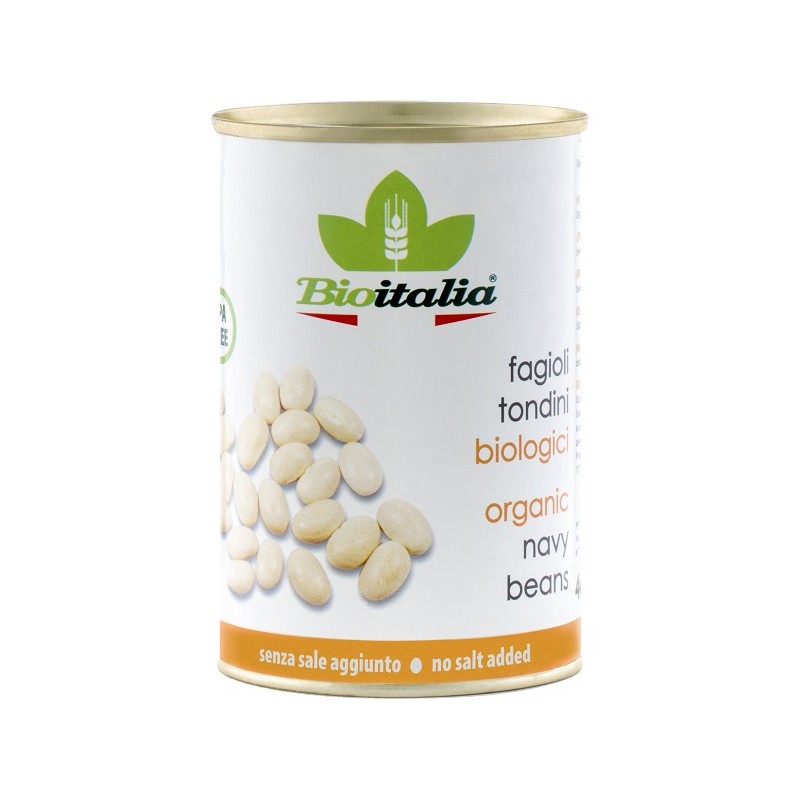 Bioitalia Fagioli Tondini Bio per Alimentazione Sana Barattolo 400 g