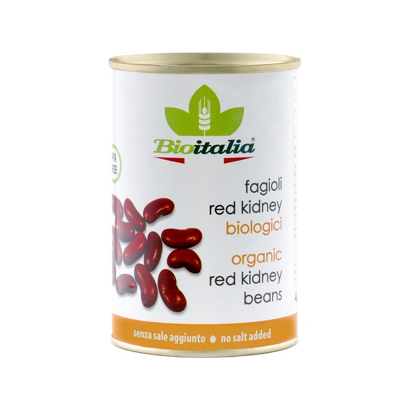 Bioitalia Red Kidney Bio Fagioli Biologici pronti all’uso per dieta sana 400 g