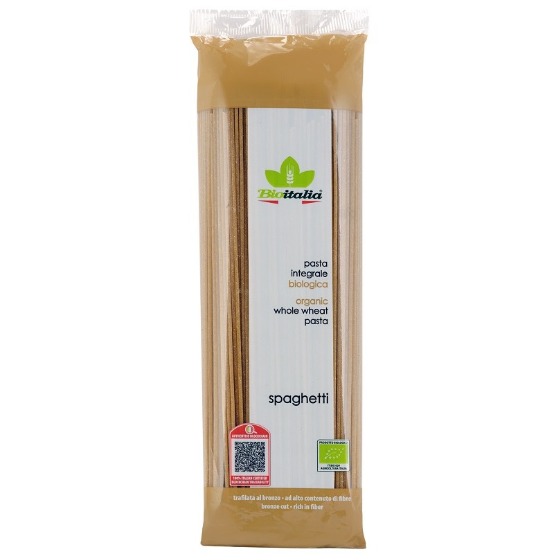 Bioitalia Spaghetti Integrali Bio per Dieta Sana e Ricca di Fibre 500g Bioitalia Spaghetti Integrali Bio per Dieta Sana e Ricca di Fibre 500g