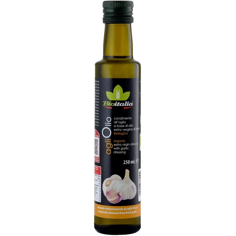 Bioitalia Agliolio Bio condimento biologico olio e aglio per insaporire 250ml Bioitalia Agliolio Bio condimento biologico olio e aglio per insaporire 250ml