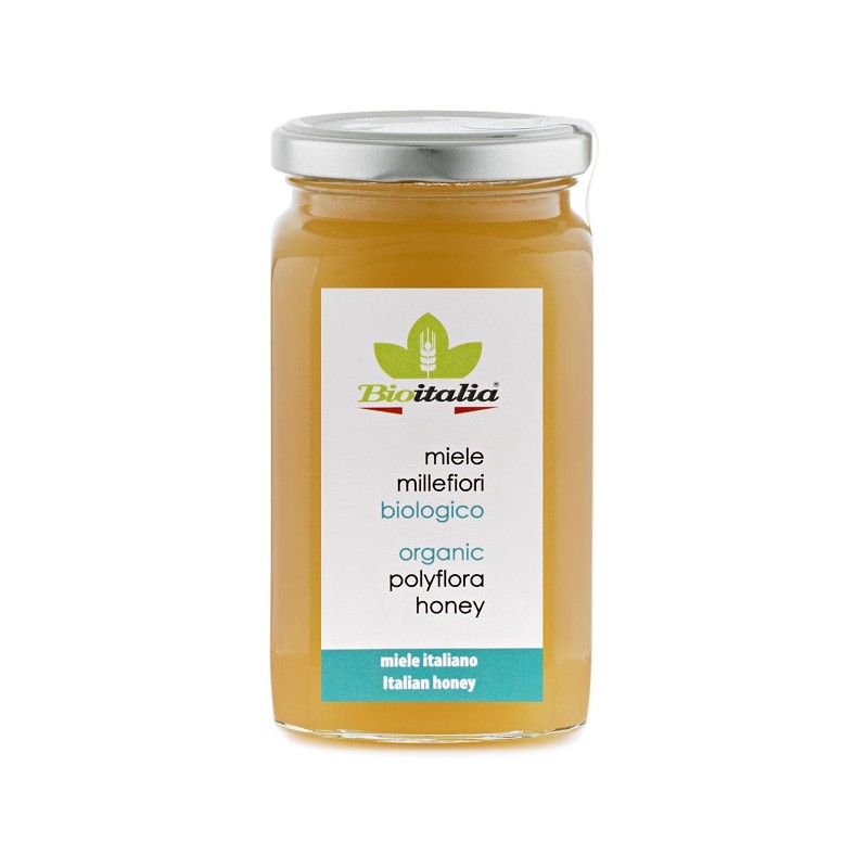 Bioitalia Miele di Millefiori Bio, miele biologico naturale, vasetto da 400 g