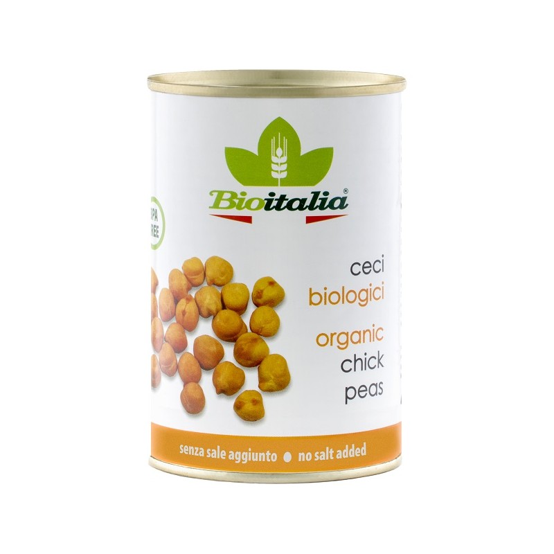 Bioitalia Ceci Bio per Dieta Vegetariana e Vegana Barattolo da 400 g Bioitalia Ceci Bio per Dieta Vegetariana e Vegana Barattolo da 400 g