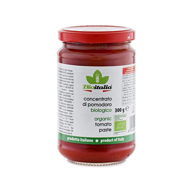 Bioitalia Concentrato di Pomodoro Bio per Ricette Sane e Gusto Intenso 300g