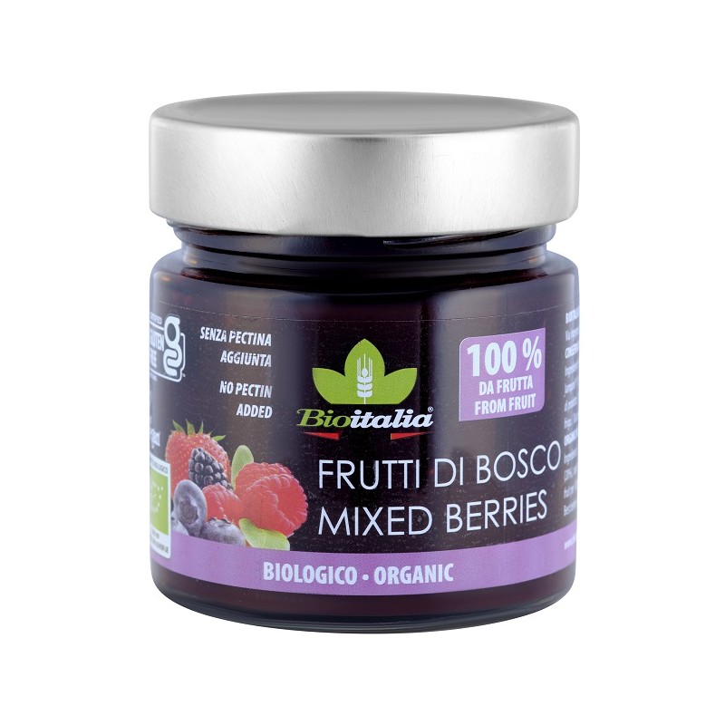 Bioitalia Confettura Extra Frutti di Bosco Bio senza Glutine per Colazione e Dolci 260g