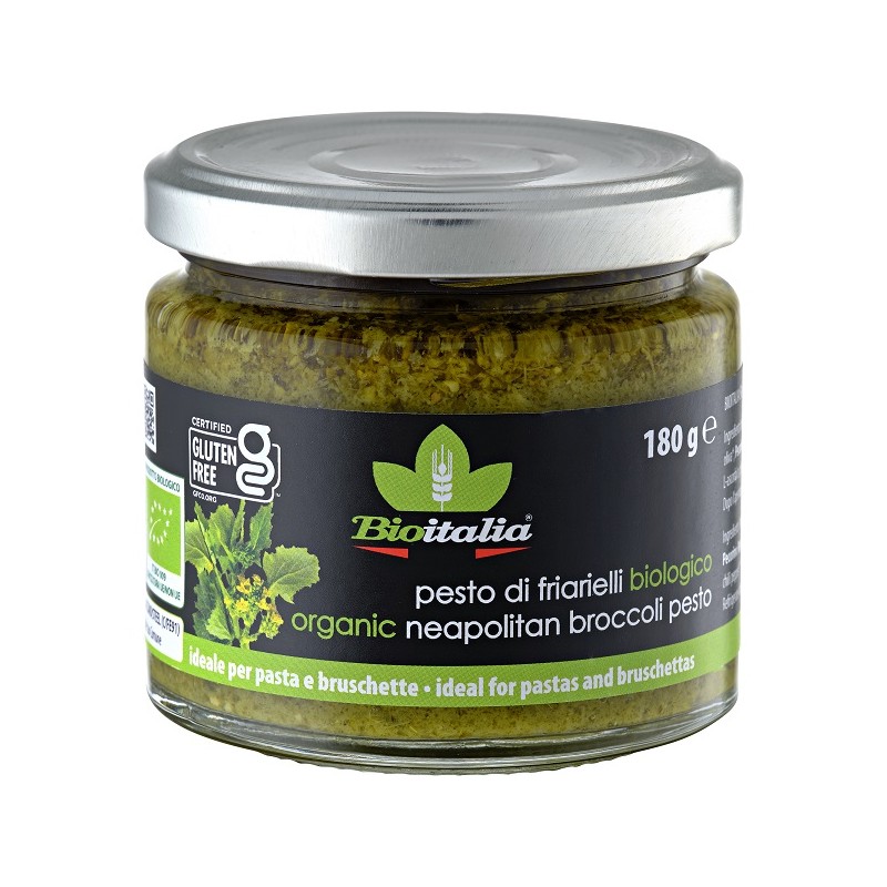 Bioitalia Pesto di Friarielli Bio condimento biologico senza glutine vasetto 180 g Bioitalia Pesto di Friarielli Bio condimento biologico senza glutine vasetto 180 g