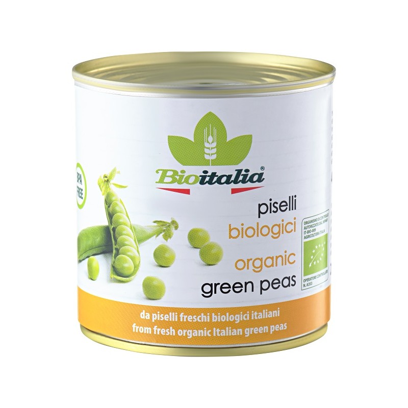 Bioitalia Piselli Bio per Cucina Sana e Veloce Barattolo da 400 g Bioitalia Piselli Bio per Cucina Sana e Veloce Barattolo da 400 g
