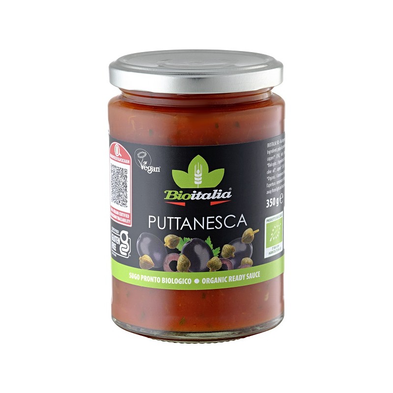 Bioitalia Sugo alla Puttanesca Bio condimento pronto senza glutine 350g