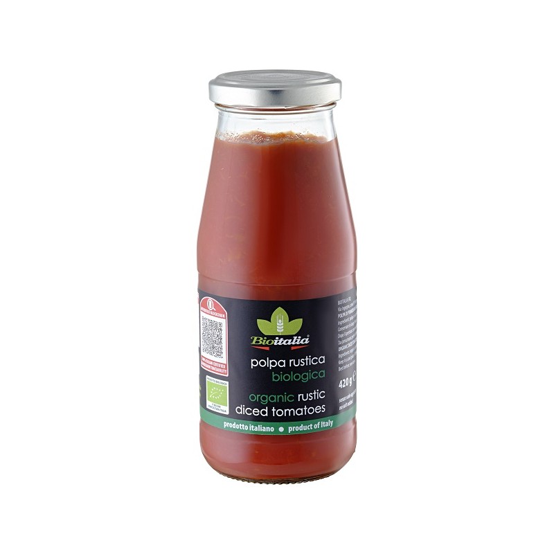 Bioitalia Polpa Rustica Bio polpa di pomodoro biologica per sughi e pizze 420 g Bioitalia Polpa Rustica Bio polpa di pomodoro biologica per sughi e pizze 420 g
