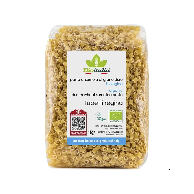 Bioitalia Tubetti Regina Lisci Bio pasta biologica per alimentazione sana 500 g Bioitalia Tubetti Regina Lisci Bio pasta biologica per alimentazione sana 500 g