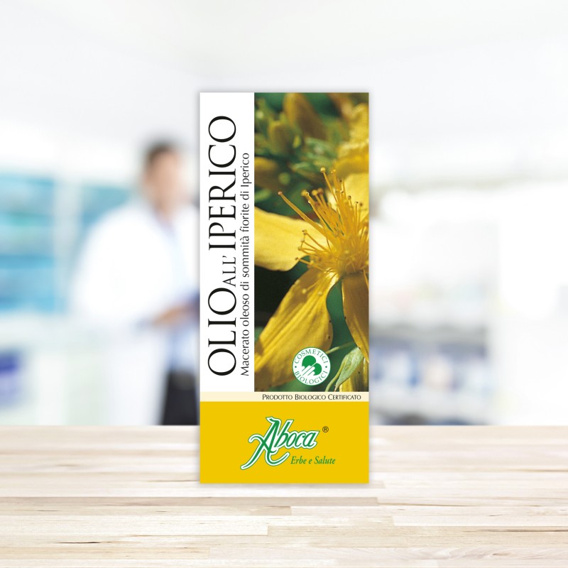 Scatola originale del prodotto Aboca Olio all' Iperico Cosmetico Bio 100ml Scatola originale del prodotto Aboca Olio all' Iperico Cosmetico Bio 100ml