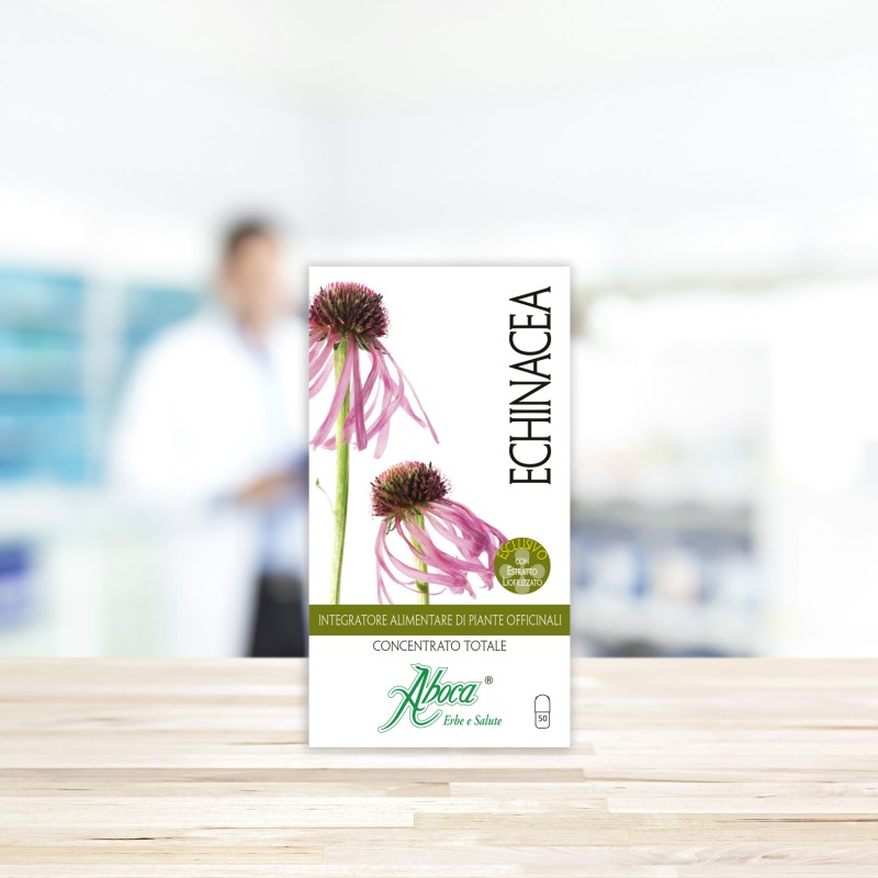 Scatola integra del prodotto Aboca Echinacea Concentrato Totale 50 Opercoli Integratore Difese Immunitarie Scatola integra del prodotto Aboca Echinacea Concentrato Totale 50 Opercoli Integratore Difese Immunitarie