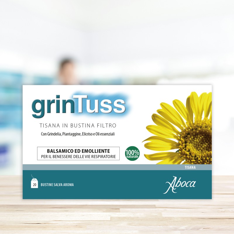 Immagine reale di Grintuss Tisana Integratore Vie Respiratorie 20 Bustine Immagine reale di Grintuss Tisana Integratore Vie Respiratorie 20 Bustine