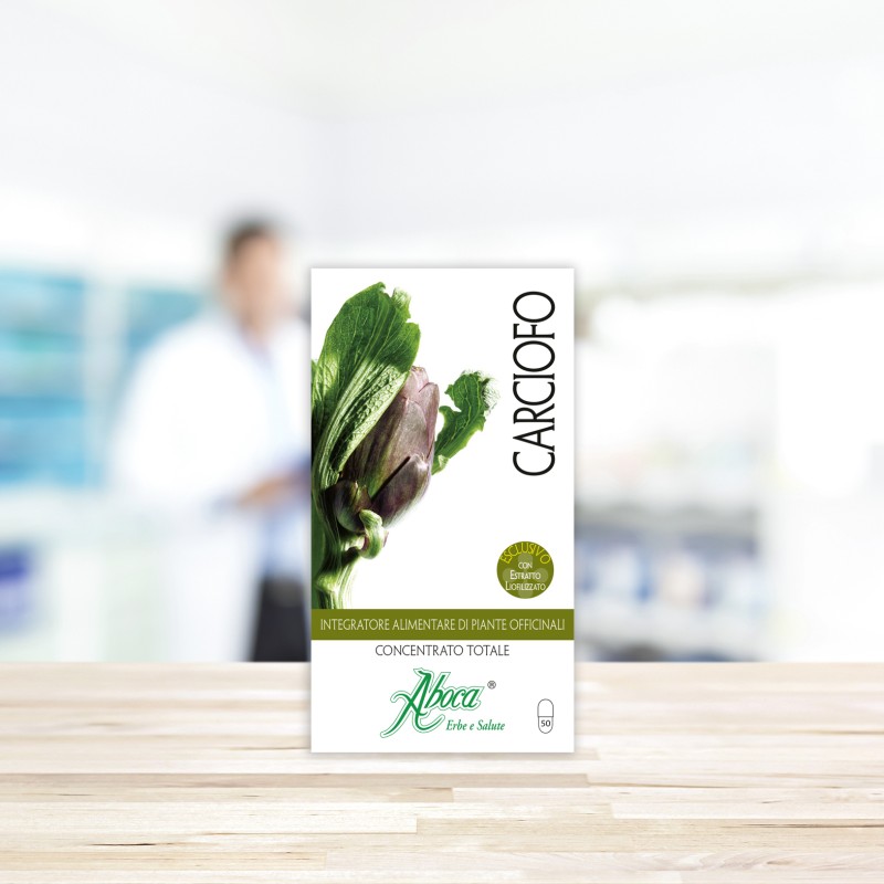 Foto esplicativa di Aboca Carciofo Concentrato Totale 50 Opercoli Foto esplicativa di Aboca Carciofo Concentrato Totale 50 Opercoli