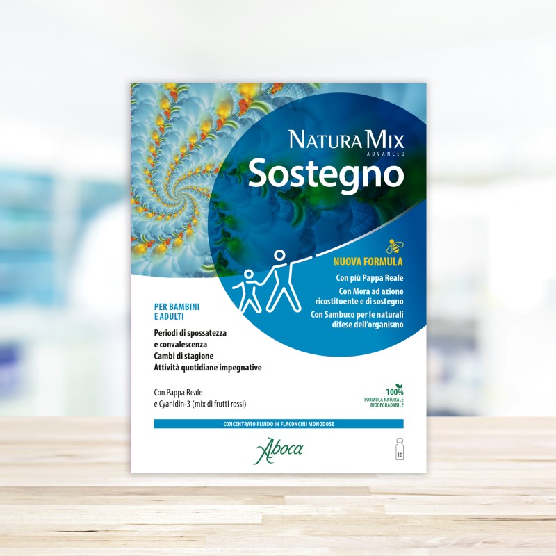 Visualizzazione chiara di Aboca Natura Mix Advanced Sostegno 10 Flaconcini da 15gr Visualizzazione chiara di Aboca Natura Mix Advanced Sostegno 10 Flaconcini da 15gr