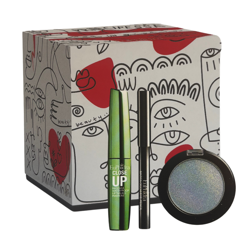 confezione di Euphidra Principessa per un Giorno con Ombretto Azzurro + Mascara e Matita Occhi Nera confezione di Euphidra Principessa per un Giorno con Ombretto Azzurro + Mascara e Matita Occhi Nera