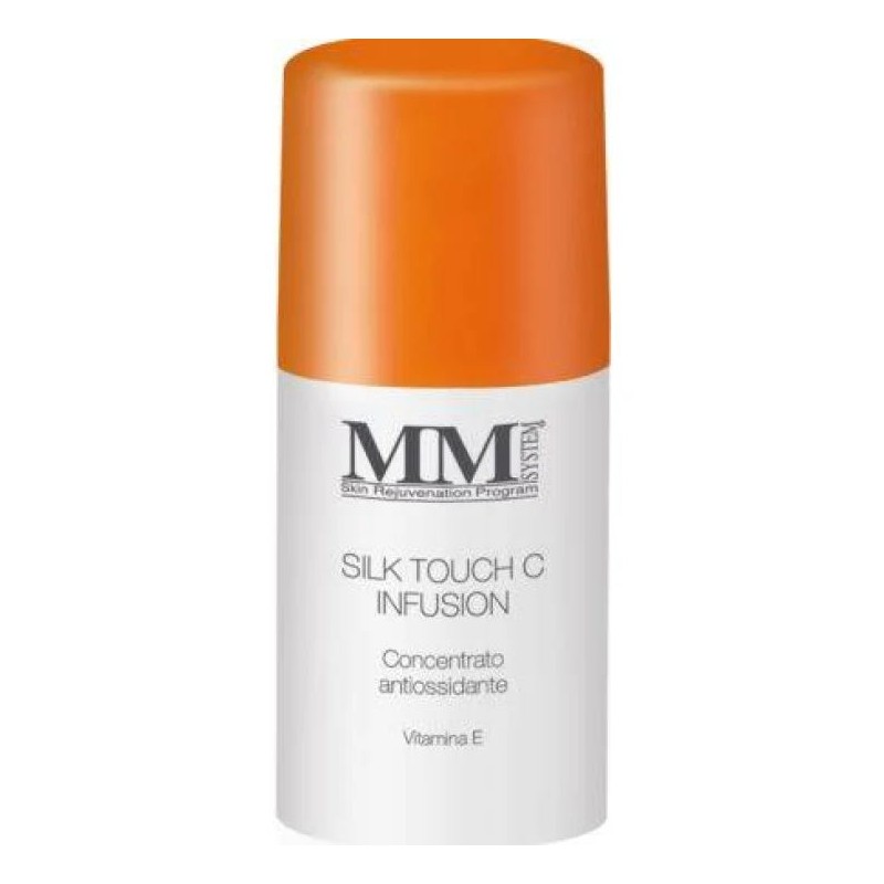 Foto illustrativa del packaging di MM System Silk Touch C Infusion Siero Antietà Viso per Pelle Luminosa e Compatta 30ml