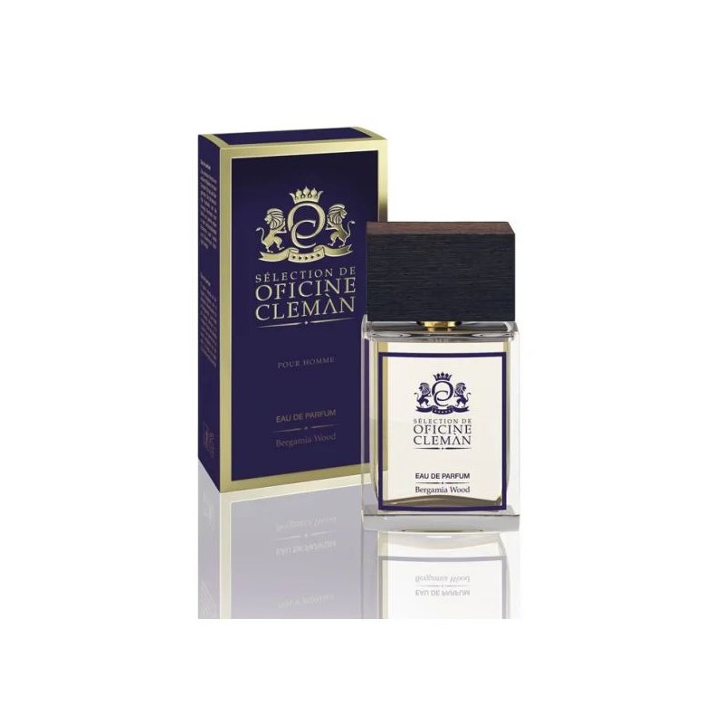 Scatola originale del prodotto Oficine Cleman Bergamia Wood Eau de Parfum Uomo, profumo energizzante e persistente 100ml