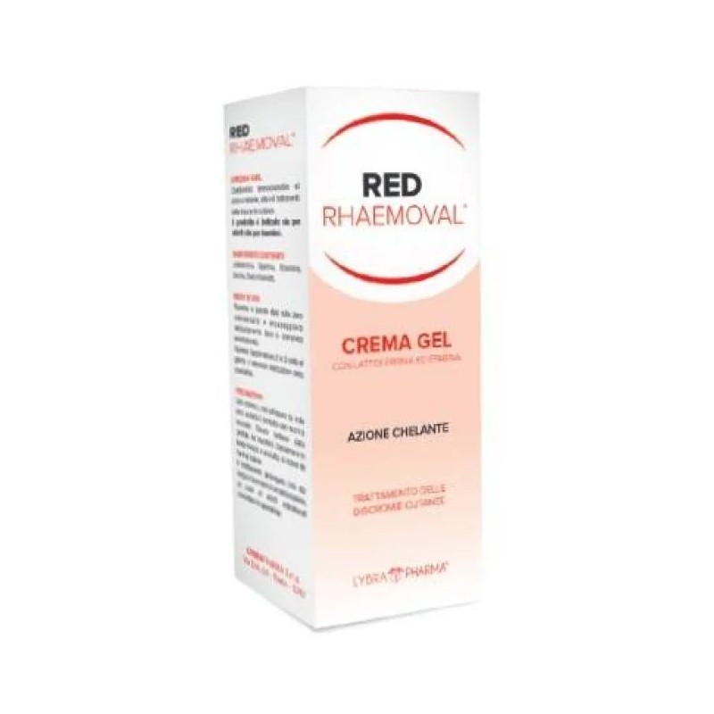 Foto illustrativa del packaging di Lybrapharma Red Rhaemoval Crema Gel per Discromie Cutanee 30ml
