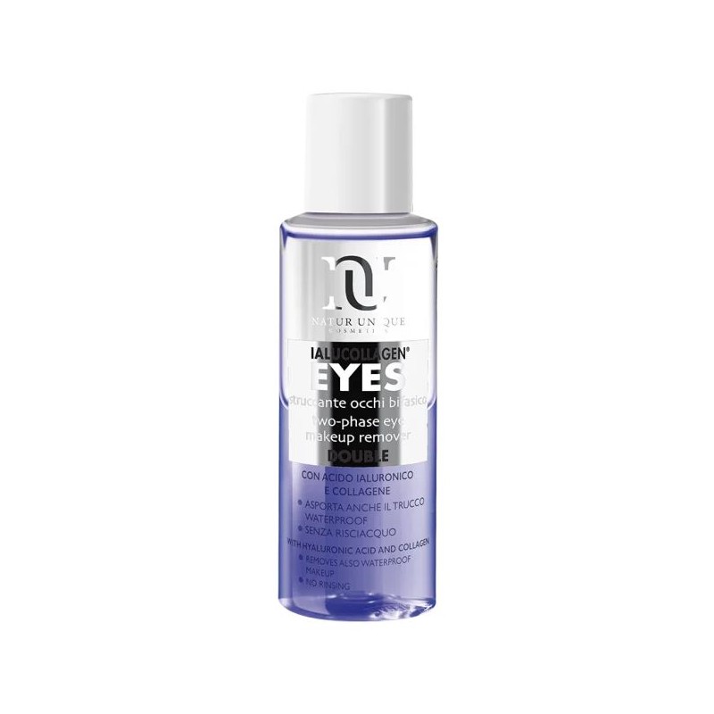 Foto illustrativa del packaging di Natur Unique Ialucollagen Eyes Struccante Bifasico per Occhi e Labbra 150ml Foto illustrativa del packaging di Natur Unique Ialucollagen Eyes Struccante Bifasico per Occhi e Labbra 150ml