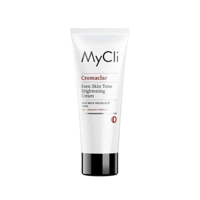 Immagine della scatola di MyCli Cromaclar Crema Schiarente Uniformante per Macchie, Azione Schiarente e Uniformante 30ml