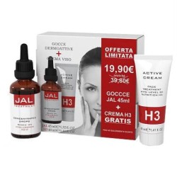 Confezione sigillata di Vital Plus Jal Gocce Dermoattive Kit Antirughe Viso per Idratazione e Nutrimento 45ml + 40ml