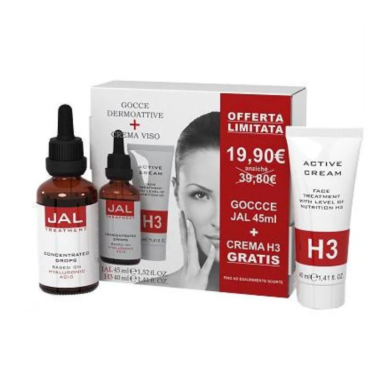 Confezione sigillata di Vital Plus Jal Gocce Dermoattive Kit Antirughe Viso per Idratazione e Nutrimento 45ml + 40ml Confezione sigillata di Vital Plus Jal Gocce Dermoattive Kit Antirughe Viso per Idratazione e Nutrimento 45ml + 40ml