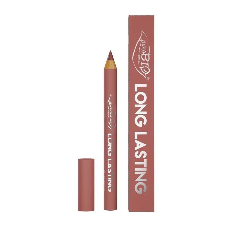 Dettaglio del packaging di Purobio Cosmetics Matitone Rossetto Long Lasting Nude Pescato per Labbra Naturali e Lunga Tenuta 3g Dettaglio del packaging di Purobio Cosmetics Matitone Rossetto Long Lasting Nude Pescato per Labbra Naturali e Lunga Tenuta 3g