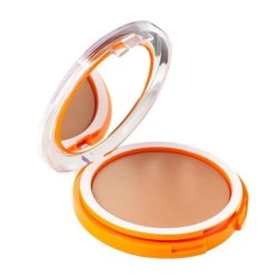 Foto illustrativa del packaging di Korff Sun Secret Fondotinta Compatto Solare SPF50+ per Protezione Viso 6ml