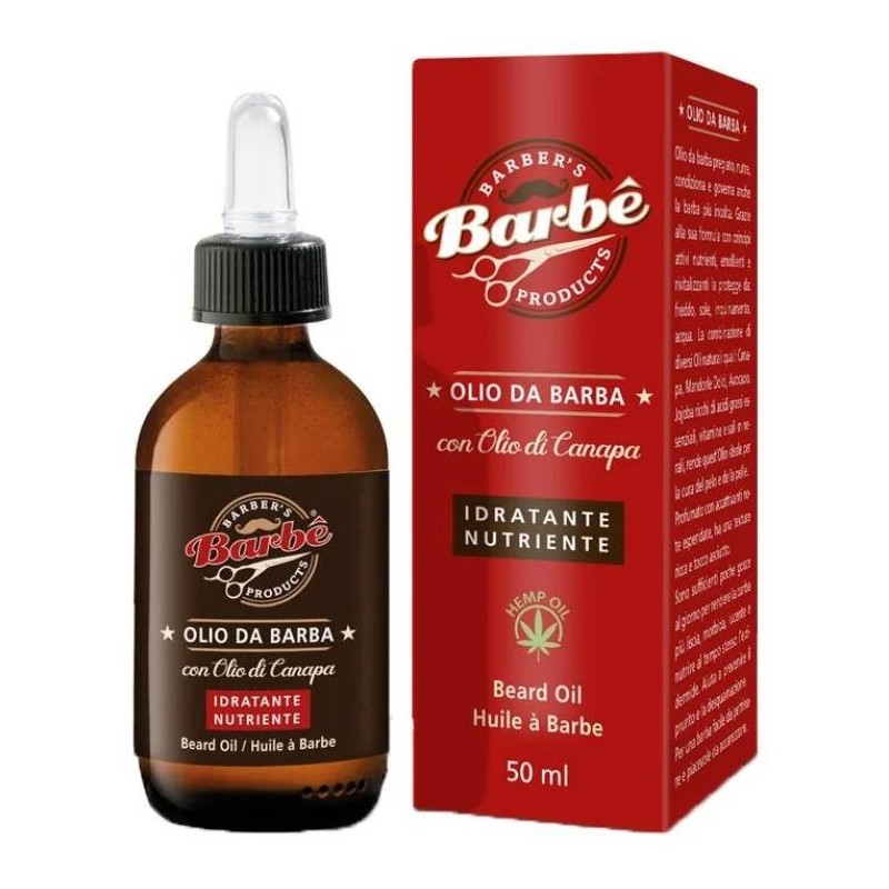 Scatola integra del prodotto Barbe Olio da Barba idratante e nutriente per barba morbida 50ml Scatola integra del prodotto Barbe Olio da Barba idratante e nutriente per barba morbida 50ml