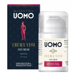 Dettaglio del packaging di Uomo MAG Crema viso idratante antietà per uomo 50ml
