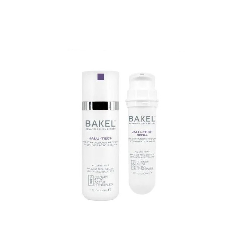 Confezione sigillata di Bakel Jalu Tech Case & Refill Siero Anti-Age Idratante per Pelle Giovane 30ml