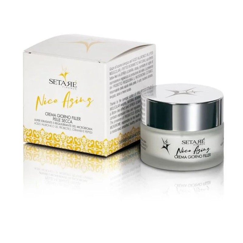 Packaging integro del prodotto Setarè Nice Aging Filler Day Cream crema giorno anti-age pelle secca 50ml