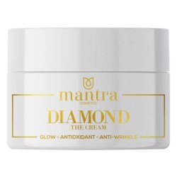 Presentazione grafica di Mantra Cosmetics Diamond The Cream crema viso illuminante antirughe 50ml Presentazione grafica di Mantra Cosmetics Diamond The Cream crema viso illuminante antirughe 50ml