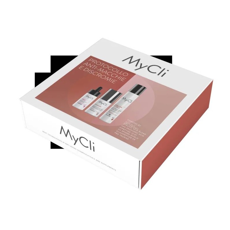 Pack ufficiale del prodotto MyCli Cofanetto Protocollo Antimacchia Viso trattamento completo contro macchie scure 15ml + 30ml + 