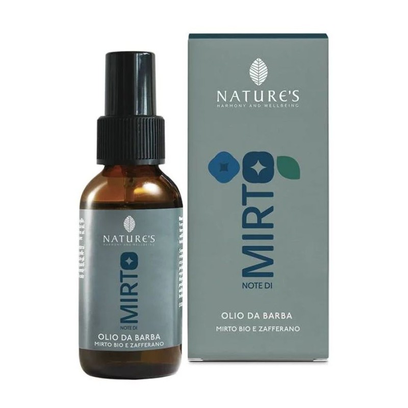 Scatola originale del prodotto Nature's Note di Mirto Olio da Barba idratante per barba morbida e senza prurito 50ml Scatola originale del prodotto Nature's Note di Mirto Olio da Barba idratante per barba morbida e senza prurito 50ml