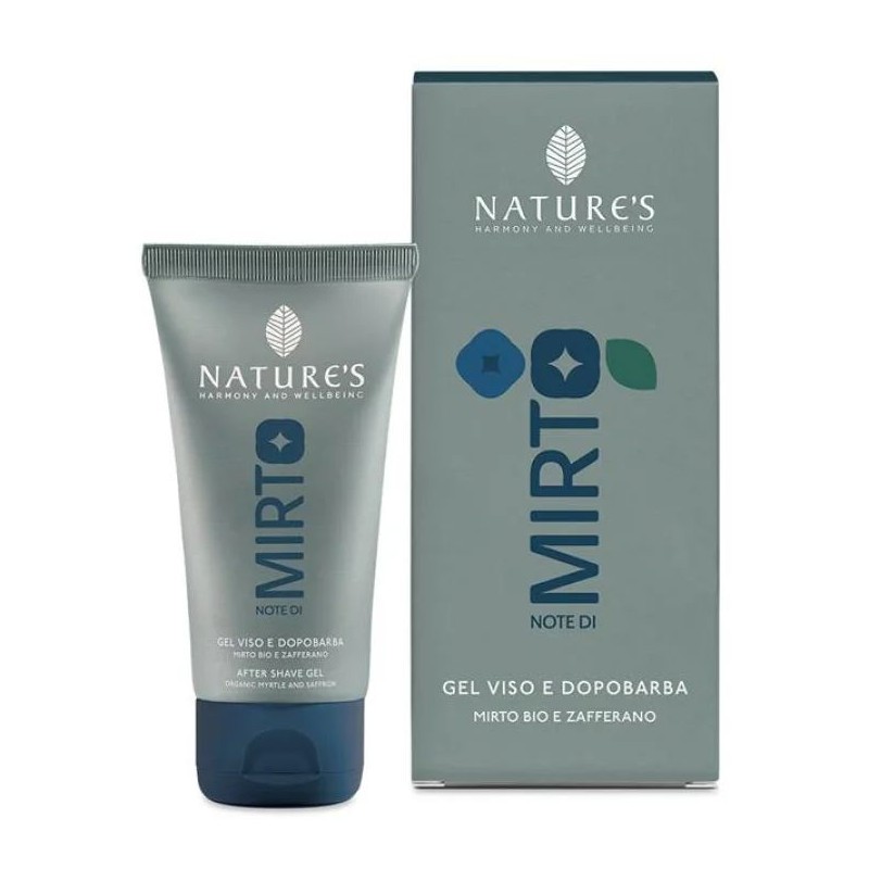 Packaging integro del prodotto Nature's Note di Mirto Gel viso e dopobarba idratante e lenitivo 50ml Packaging integro del prodotto Nature's Note di Mirto Gel viso e dopobarba idratante e lenitivo 50ml