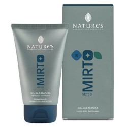Foto ravvicinata di Nature's Note di Mirto Gel da rasatura per pelli sensibili Rasatura Delicata 150ml