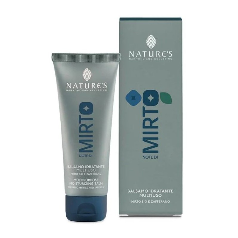 Confezione commerciale diNature's Note di Mirto Balsamo Idratante Multiuso per Viso e Barba 75ml Confezione commerciale diNature's Note di Mirto Balsamo Idratante Multiuso per Viso e Barba 75ml