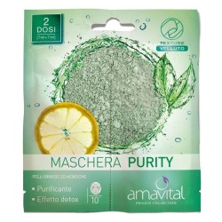Pack ufficiale del prodotto Amavital Purity Maschera purificante viso per pelle grassa e acneica 2x7ml Pack ufficiale del prodotto Amavital Purity Maschera purificante viso per pelle grassa e acneica 2x7ml