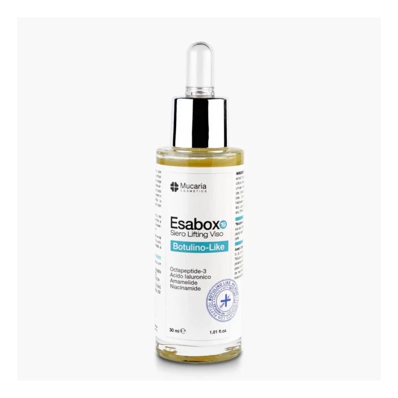 Primo piano di Mucaria Esabox-19 Siero Lifting Viso Botulino-Like per Rughe e Lifting 30ml