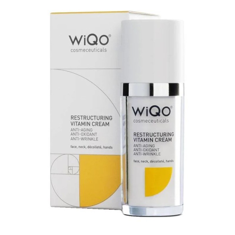Confezione sigillata di Wiqo Restructuring Vitamin Crema Viso antirughe antiossidante 30ml