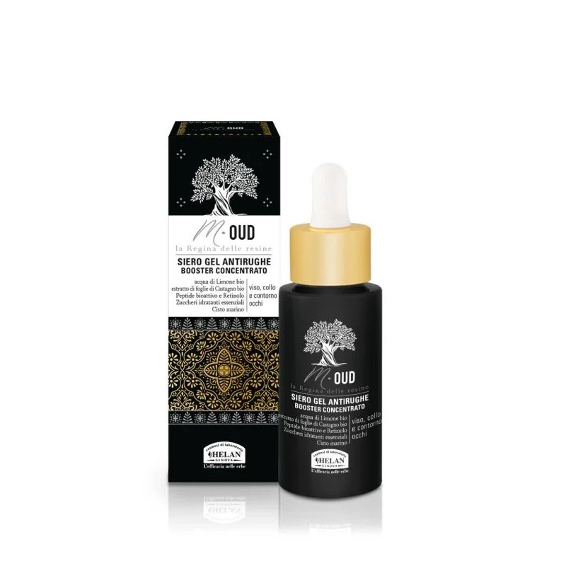Foto esplicativa di Helan M-Oud Siero Gel Booster Antirughe Viso effetto botox 30ml