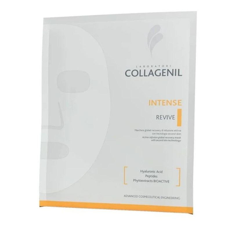 Foto illustrativa del packaging di Collagenil Intense Revive Maschera Illuminante Viso per Pelle Luminosa 1 Maschera Monouso Foto illustrativa del packaging di Collagenil Intense Revive Maschera Illuminante Viso per Pelle Luminosa 1 Maschera Monouso